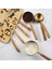 4 Adet Set-S Altın Mutfak Pişirme Araçları Bakeware Ölçme Aletleri ve Terazi Seti Paslanmaz Çelik Ahşap Saplı Ölçme Bardak ve Kaşıklar (Yurt Dışından) 2