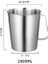 2000ML Ölçme Ölçme Paslanmaz 2000ML Çelik Çelik Pişirme Sütü 304 Paslanmaz Bardak Ölçeği Bardak Kaşık Çay Kalınlaşmış Mutfak Fincanı (Yurt Dışından) 1