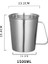 1000ML Ölçme Ölçme Paslanmaz 2000ML Çelik Çelik Pişirme Sütü 304 Paslanmaz Bardak Ölçeği Bardak Kaşık Çay Kalınlaşmış Mutfak Fincan (Yurt Dışından) 5
