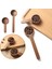 S Siyah Ceviz Ahşap Ölçüm Kaşığı Seti Mutfak Ölçüm Kaşıkları Çay Kahve Kepçe Şeker Baharat Ölçü Kaşığı Ev Pişirmek Için Ölçme Aletleri (Yurt Dışından) 2