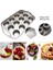 Gösterildiği Gibi 12 Izgara Mini Pişirme Kek Tepsisi Cheesecake Fincan Yapışmaz Cupcake Tava Kalıpları Para Hornear Dekorasyon Araçları (Yurt Dışından) 3