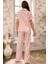 Kiraz Desenli Düğmeli Bebe Yaka Uzun Pijama Takımı 5