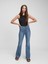Kadın Mavi High Rise Flare Jean Pantolon 1