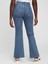 Kadın Mavi High Rise Flare Jean Pantolon 5