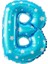 B Harf Mavi Renk Yıldızlı Folyo Balon 26" 65 cm 1