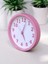 Pembe Beyaz Mutfak Çocuk Kız Odası Ofis Salon Duvar Saati Çap 22 cm 2