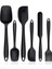 Siyah 6 Parça Silikon Spatula/mutfak Seti 1