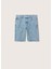 Baskılı Denim Bermuda Şort 5
