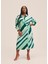 Çizgili Desenli Elbise 6