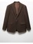 Slim Fit Keten Ve Pamuklu Takım Elbise Ceketi 5