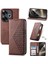 Xiaomi Poco F6 5g Cüzdan Için Flip Case El Kayışı Günlük Kullanım Eşkenar Dörtgen Şekli (Yurt Dışından) 1