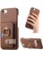 IPhone 7/8 Için Kılıf Halka Standı Kart Yuvaları Premium Dokulu Deri (Yurt Dışından) 1