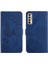 Tecno Camon 17P Pu Deri Kapak Kapak Çiçekler ve Kelebekler Için Kılıf (Yurt Dışından) 1