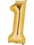 Folyo Balon 1 Rakamı Altın (Gold) Rengi 40 Inc 100 cm 1