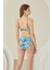 Renkli Mixed Yüksek Bel Tek Alt Bikini 3