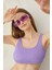 Lila Reps Tek Üst Bikini 1