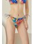 Renkli Fresh Flower Yandan Bağlamalı Tek Alt Bikini 1