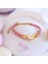 Rosa Adına 14 Ayar Altın Mikifare Plaka Deri BILEKLIK-G.409956H.410086J.410216K.410346L.410476 2