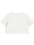 Beyaz Oversize Basic Kadın Crop Tshirt 4