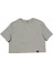 Gri Oversize Basic Kadın Crop Tshirt 1