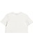 Beyaz Oversize Basic Kadın Crop Tshirt 4