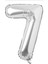 7 Rakam Gümüş Folyo Balon 16 Inç 36 cm 1
