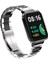 Xiaomi Redmi Watch 2 Lite Uyumlu Krd-60 Metal Kordon - Gümüş-Siyah 1