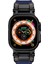Apple Watch Ultra 49MM Uyumlu - KRD-101 Titanyum Metal Başlıklı Silikon Kordon-Siyah 3