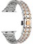 Apple Watch 7 41MM Uyumlu Krd-83 Metal Kordon - Gümüş-Rosegold 1