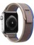 Apple Watch 7 41MM Uyumlu Krd-77 Hasır Kordon - Gri-Mavi 2