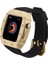 Apple Watch 44MM Uyumlu Krd-65 Kordon - Siyah-Gold 1