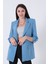 Bebe Mavi Astarlı Kolları Düğme Toparlamalı Ceket 0105136.449 1