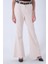Krem Yüksek Bel Ispanyol Paça Pantolon 0303891.19 3