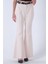 Krem Yüksek Bel Ispanyol Paça Pantolon 0303891.19 4