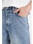 Baggy Fit Geniş Kalıp Normal Bel Geniş Paça Jean Pantolon B3926AX24AU 5