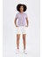 Fit Crop Bisiklet Yaka Sporcu Modal Kısa Kollu Tişört D1280AX24HS 2