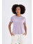 Fit Crop Bisiklet Yaka Sporcu Modal Kısa Kollu Tişört D1280AX24HS 3