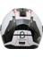 B700 B-Shock Çene Açılır Vizörlü Kask Beyaz/Kırmızı 4
