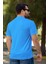 Erkek Turkuaz Petek Tam Esnek Likralı Rahat Ribana Kol Polo Yaka T-Shirt 24EPLYSNSP 4