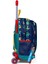 Kids Lacivert Civit Robot Desenli Üç Bölmeli Çekçekli Okul Sırt Çantası T23380 2