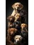 Köpek Ailesi Tasarım Poster 30X42 cm Çerçevesiz /ms 2