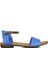 112675 425 Kadın Sax Mavi Deri Büyük & Küçük Numara Sandalet 1