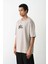 Unisex Plz. Baskılı %100 Pamuk Oversize T-Shirt 3