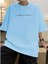 Blacksokak Erkek Bebe Mavi Dreamer Baskılı Oversize Bisiklet Yaka Tshirt 1