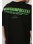 Unisex Polizei Baskılı %100 Pamuk Oversize T-Shirt 3