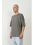 Unisex Polizei Baskılı %100 Pamuk Oversize T-Shirt 3