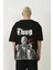 Erkek Royalty Everything Baskılı %100 Pamuk Oversize T-Shirt 1