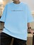Blacksokak Erkek Bebe Mavi Dreamer Baskılı Oversize Bisiklet Yaka Tshirt 1