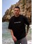 Erkek Çince-Rapci Baskılı %100 Pamuk Oversize T-Shirt 2