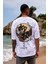 Erkek Çince Baskılı %100 Pamuk Oversize T-Shirt 1